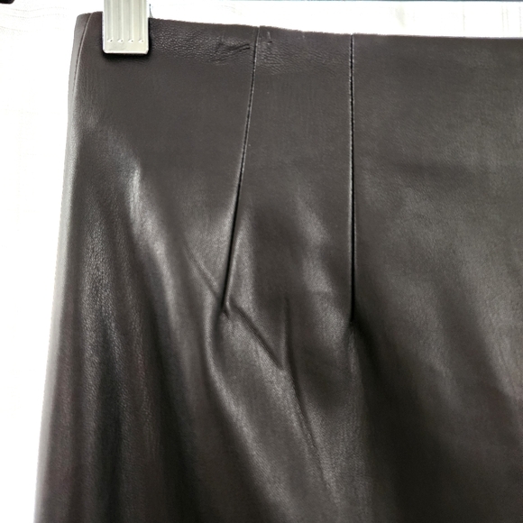 Staud Laurel Skirt Black Vegan Leather, size 2 - Picture 2 of 6